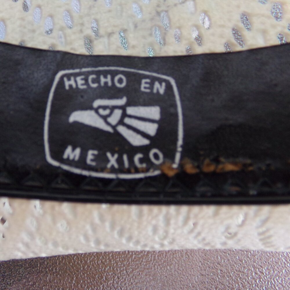 Rodeo Cowboy Cowgirl Hat Vaquero Riding 6 1/4 USA 54 Boy Girl 21'' Mexico White - Picture 5 of 14